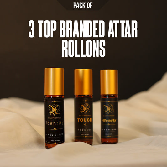 Pack Of 3 Top Branded Attar Rollons
